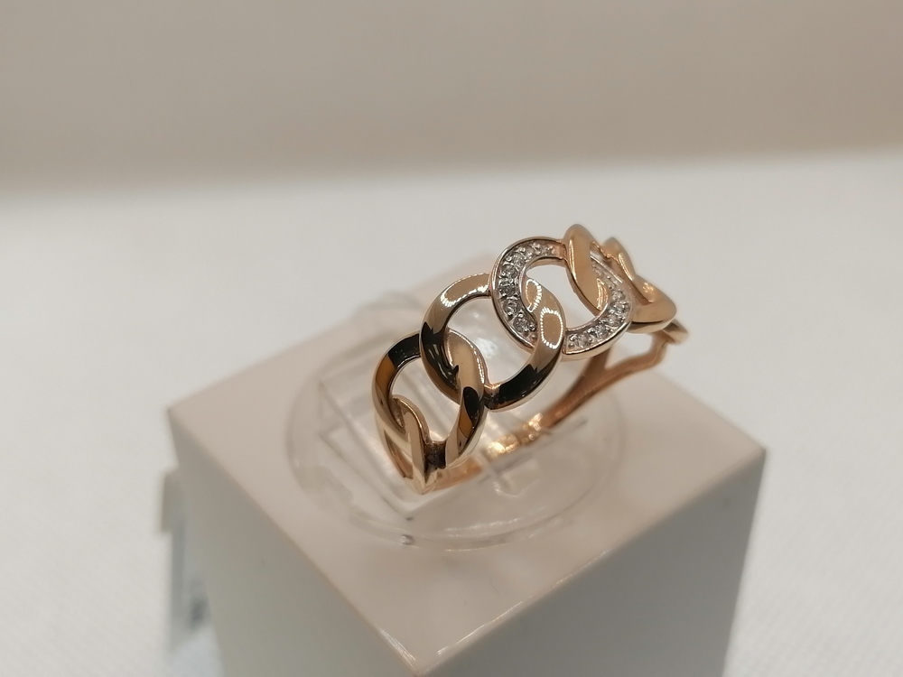 КОЛЬЦО С КАМНЯМИ (Au 585)