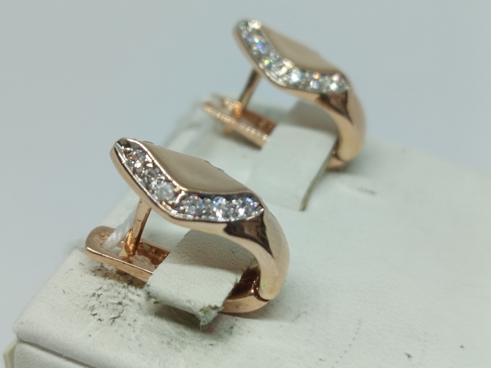 СКМИ585 СЕРЬГИ С КАМНЯМИ (Au 585)