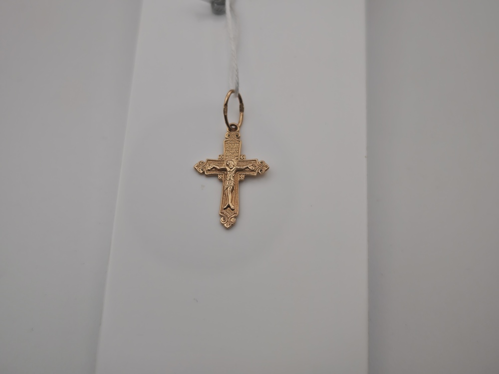 ПОДВЕСКА КРЕСТ БЕЗ КАМНЯ (Au 585)