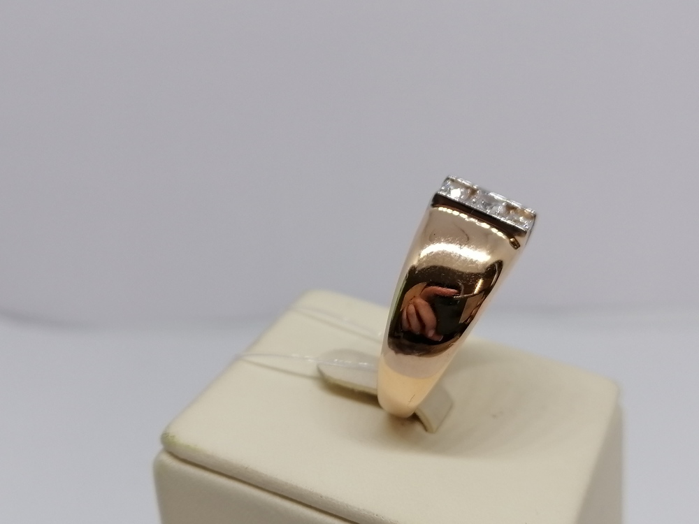 КОЛЬЦО С КАМНЯМИ (Au 585)