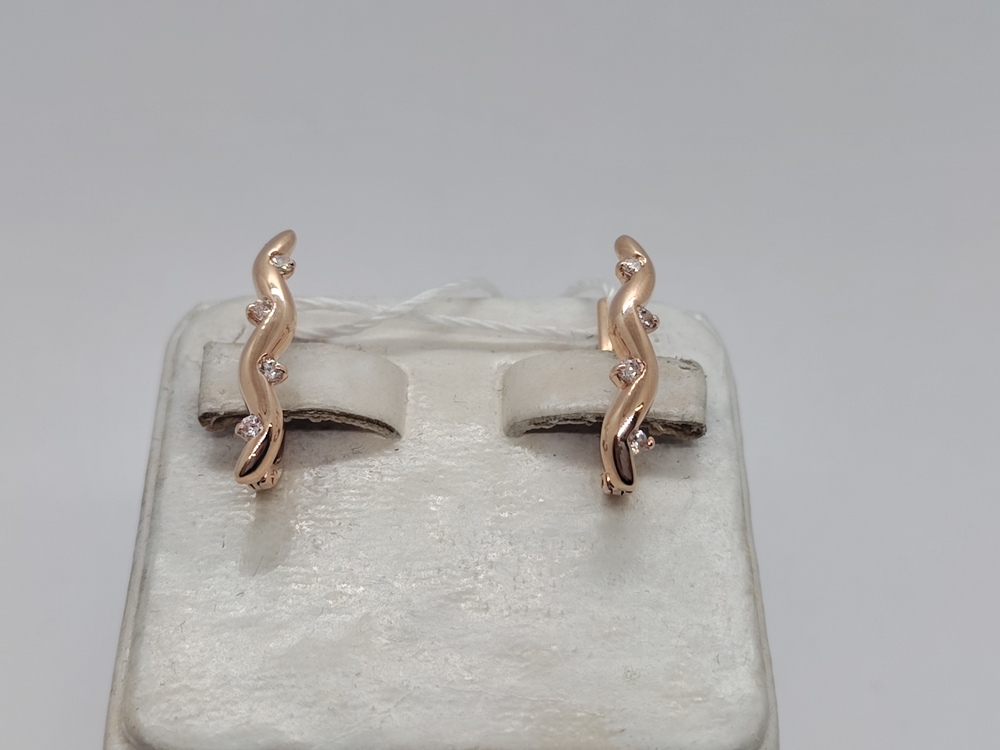 СКМИ585 СЕРЬГИ С КАМНЯМИ (Au 585)