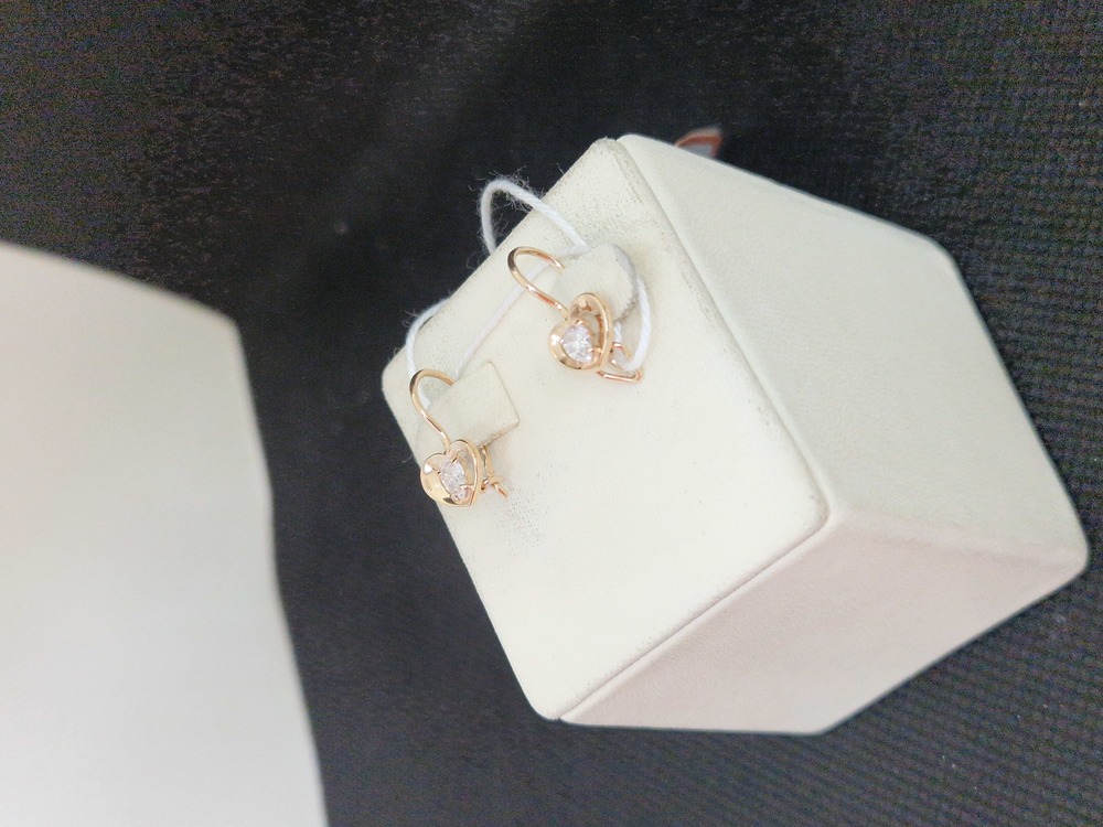 СЕРЬГИ С КАМНЕМ (Au 375)