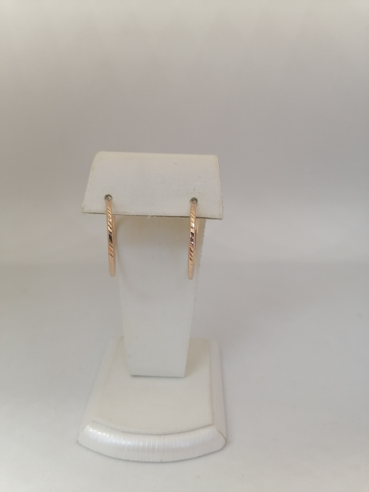 А 021005 СЕРЬГИ КОНГО Рифленые (Au 585)