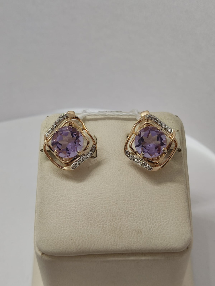 СЕРЬГИ С КАМНЯМИ (Au 585)