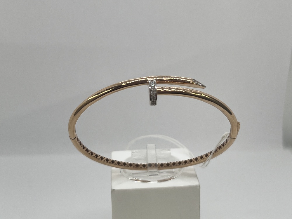 908-00218-10-00-20-00 БРАСЛЕТ ЖЕСТКИЙ с камнями (Au 585)