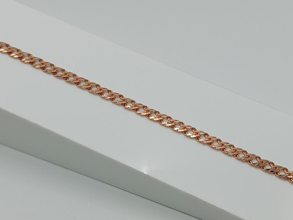 БРАСЛЕТ ПУСТОТЕЛЫЙ Ромб двойной (Au 585)