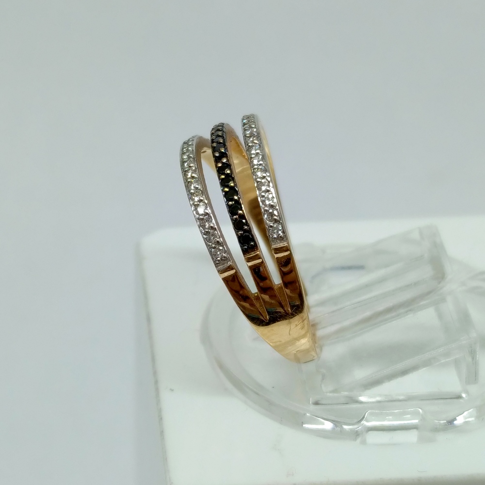 КОЛКМИ585 КОЛЬЦО С КАМНЯМИ (Au 585)