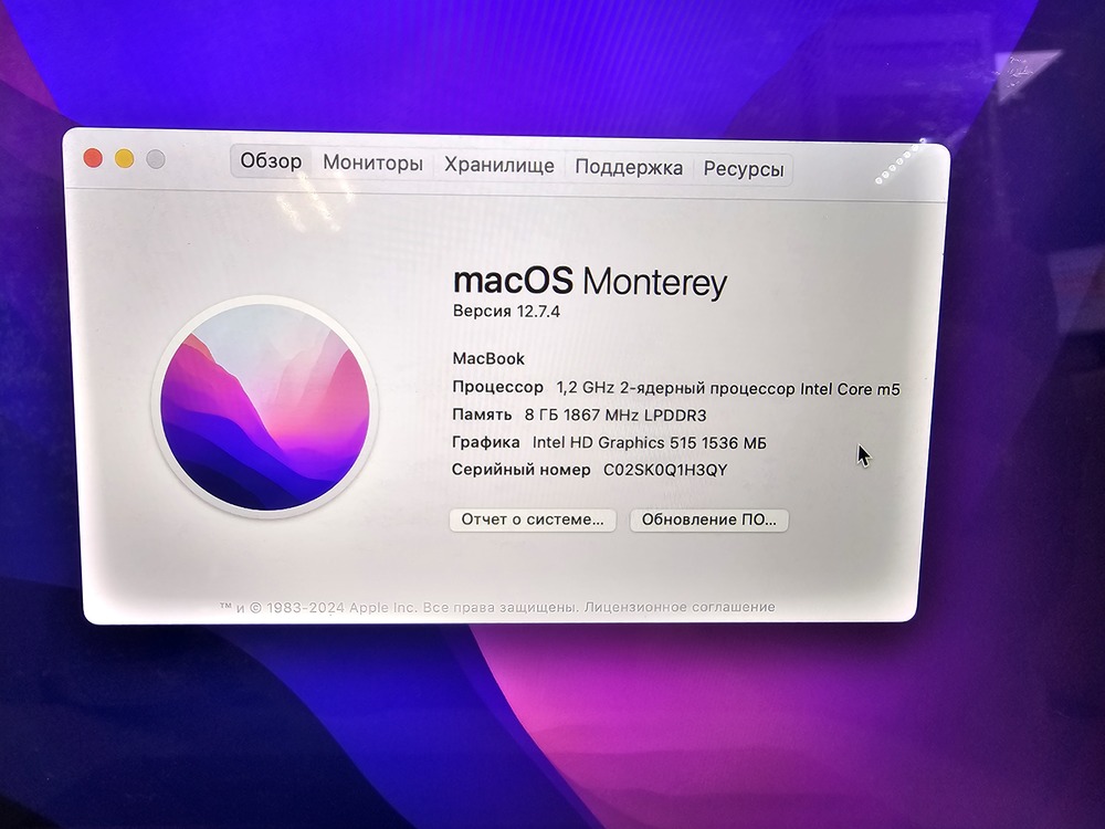 Ноутбук Apple MacBook 12" 2016 (A1534)