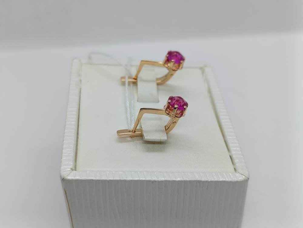 СЕРЬГИ С КАМНЕМ (Au 583)