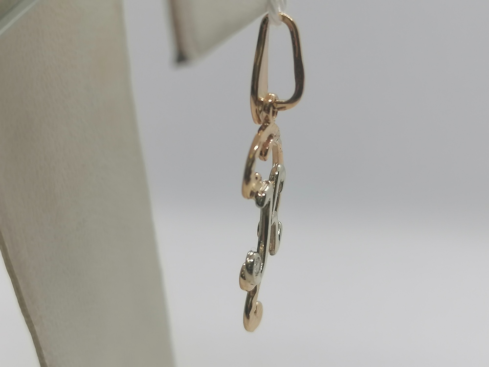 ПОД585 ПОДВЕСКА БУКВА К (Au 585)