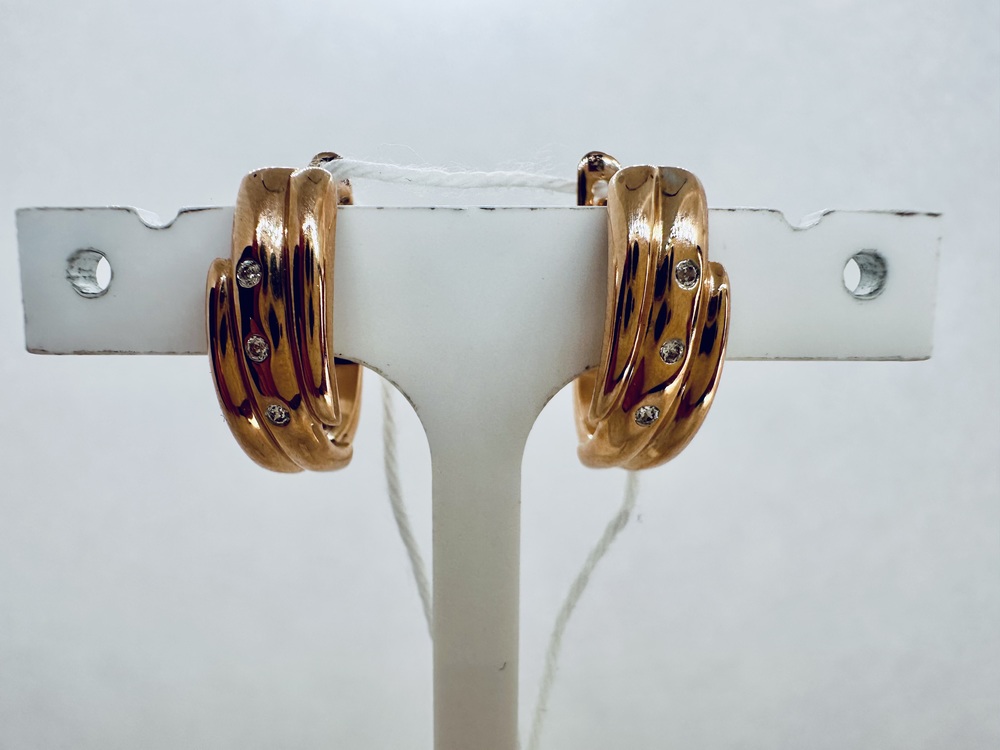 СКМИ585 СЕРЬГИ С КАМНЯМИ (Au 585)