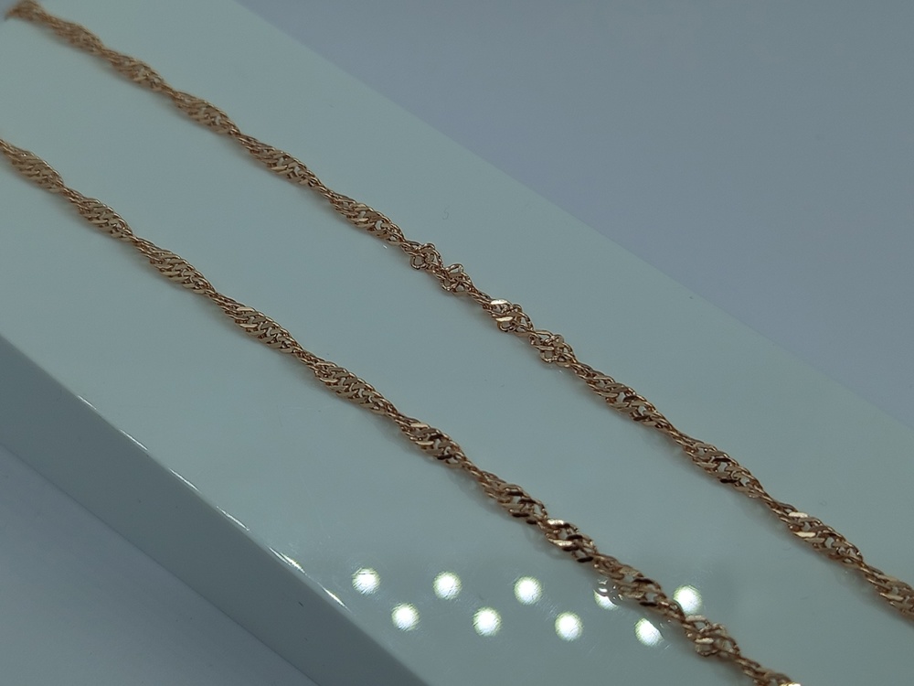 ЦЕПЬ ПУСТОТЕЛАЯ Сингапур (Au 585)