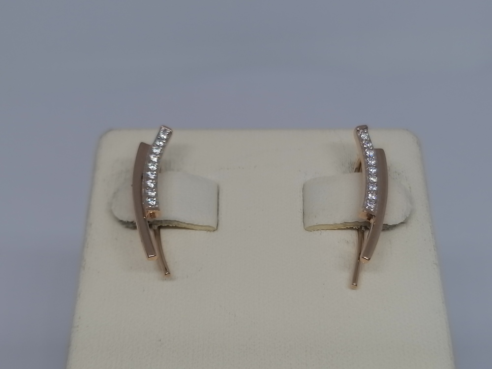 СКМИ585 СЕРЬГИ С КАМНЯМИ (Au 585)