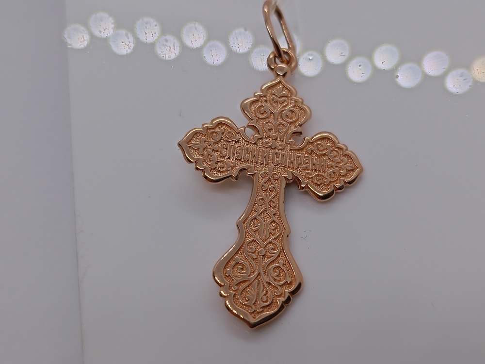 ПОДВЕСКА КРЕСТ без камня (Au 585)