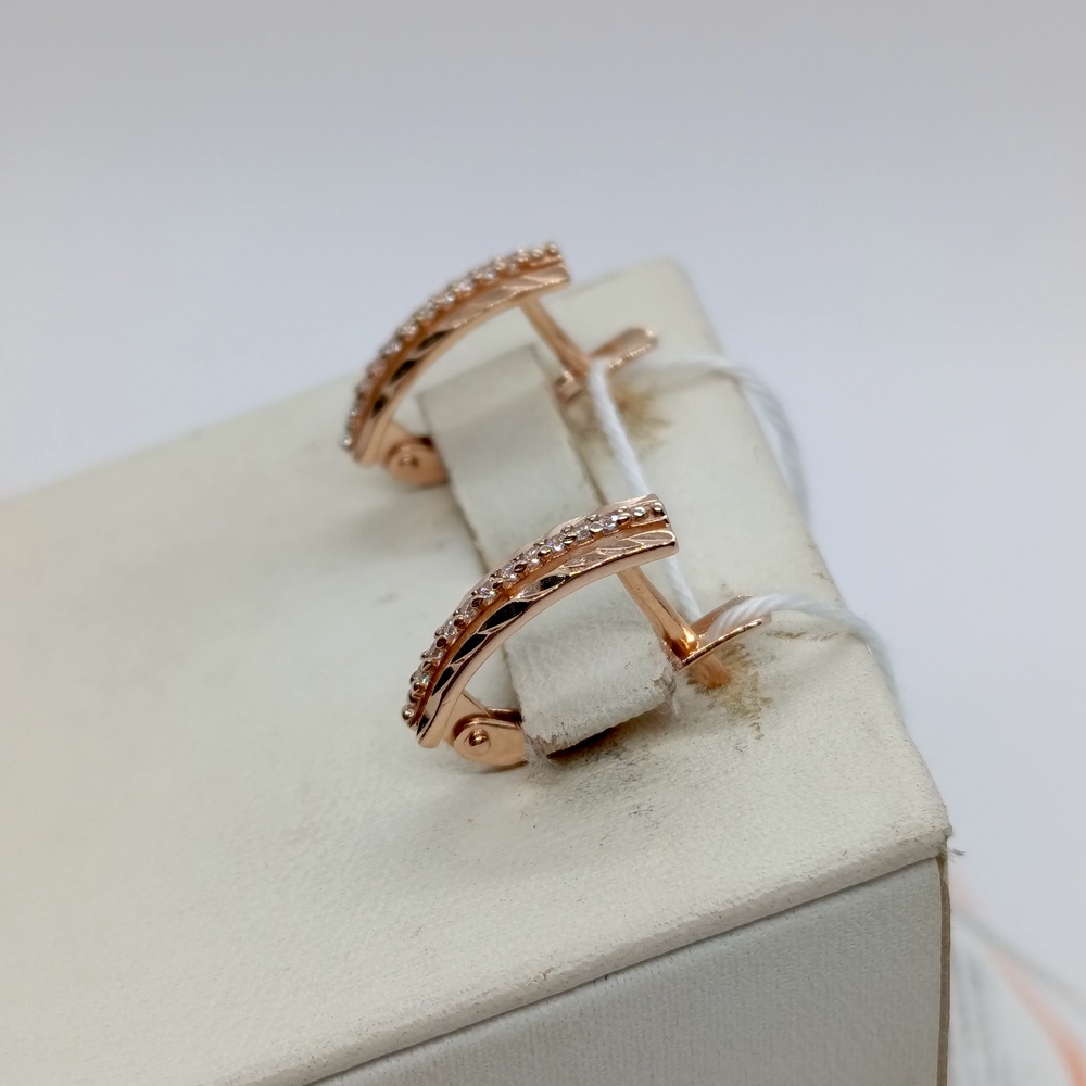 СКМИ585 СЕРЬГИ С КАМНЯМИ (Au 585)