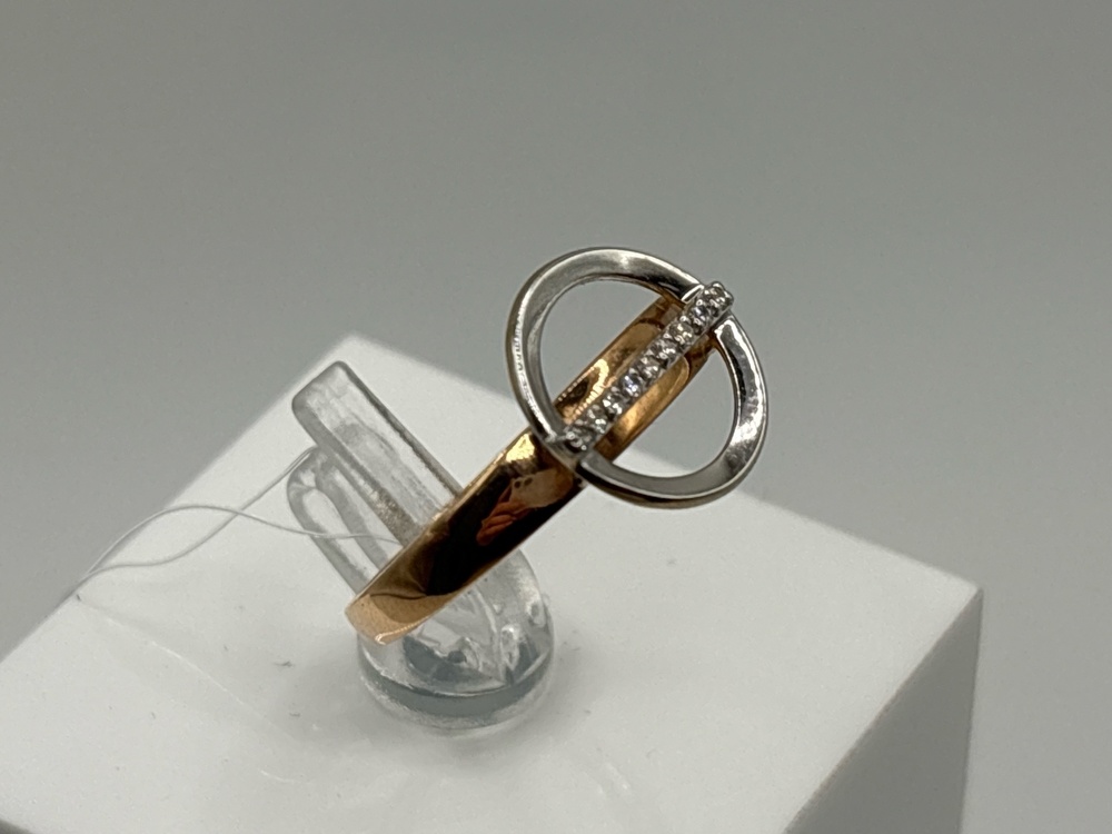 КОЛЬЦО С КАМНЯМИ (Au 585)