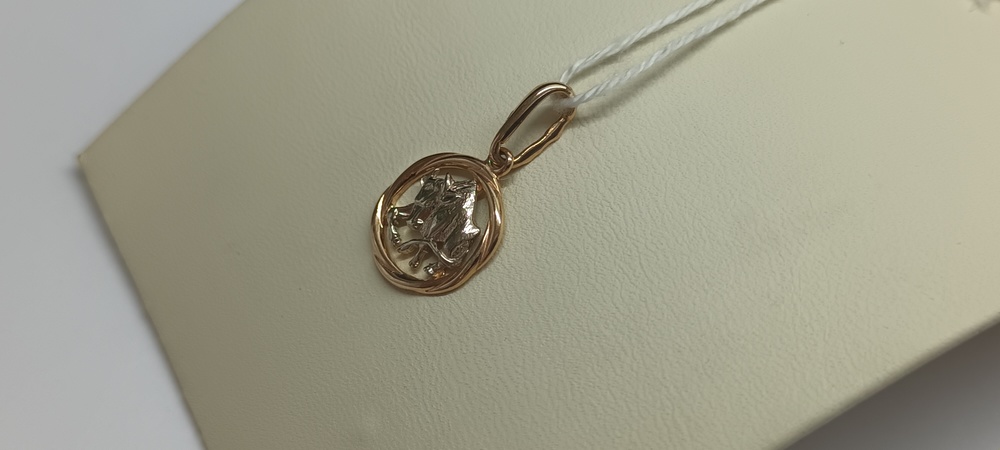 ПОДВЕСКА ЗНАК ЗОДИАКА ТЕЛЕЦ (Au 585)