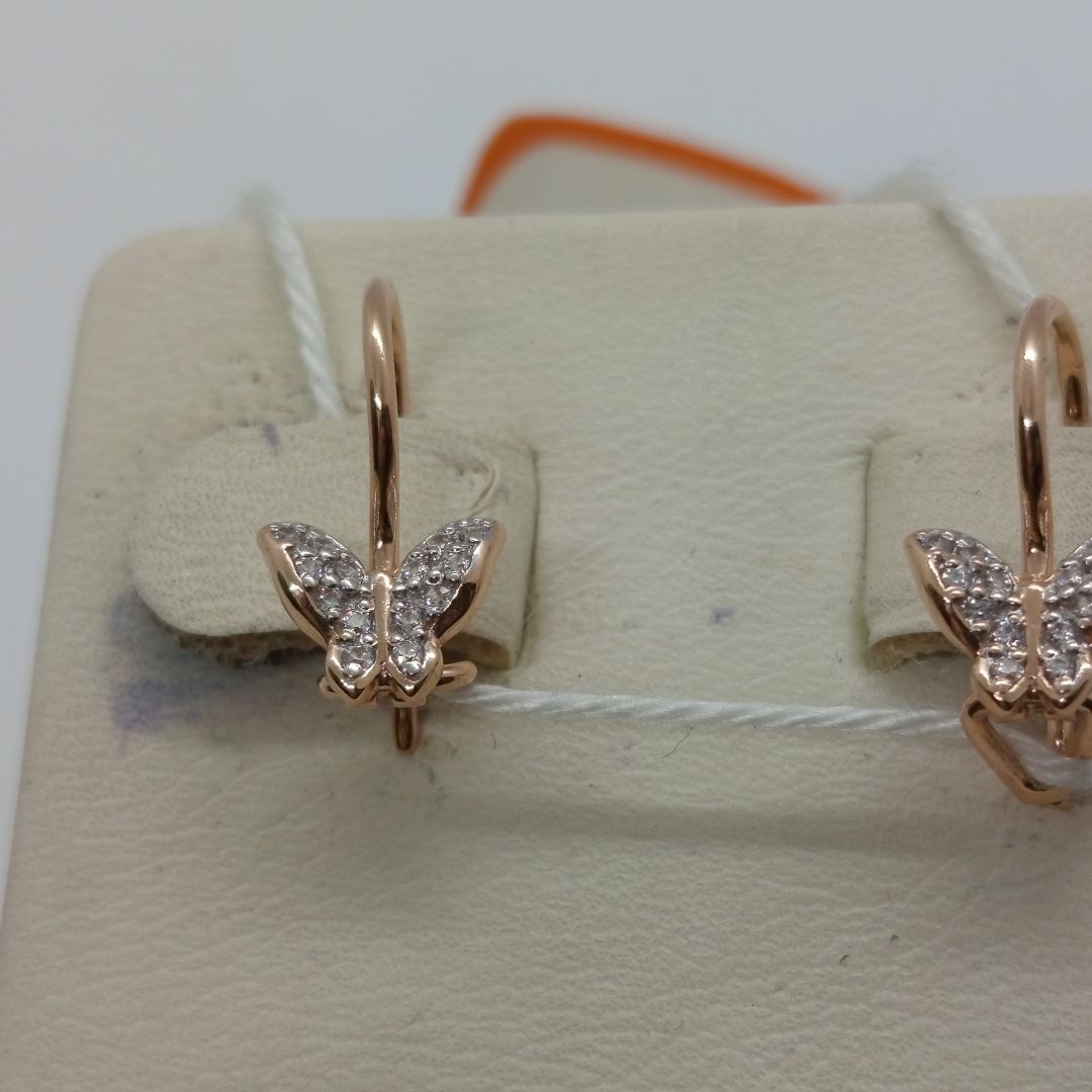 СКМИ585 СЕРЬГИ С КАМНЯМИ (Au 585)