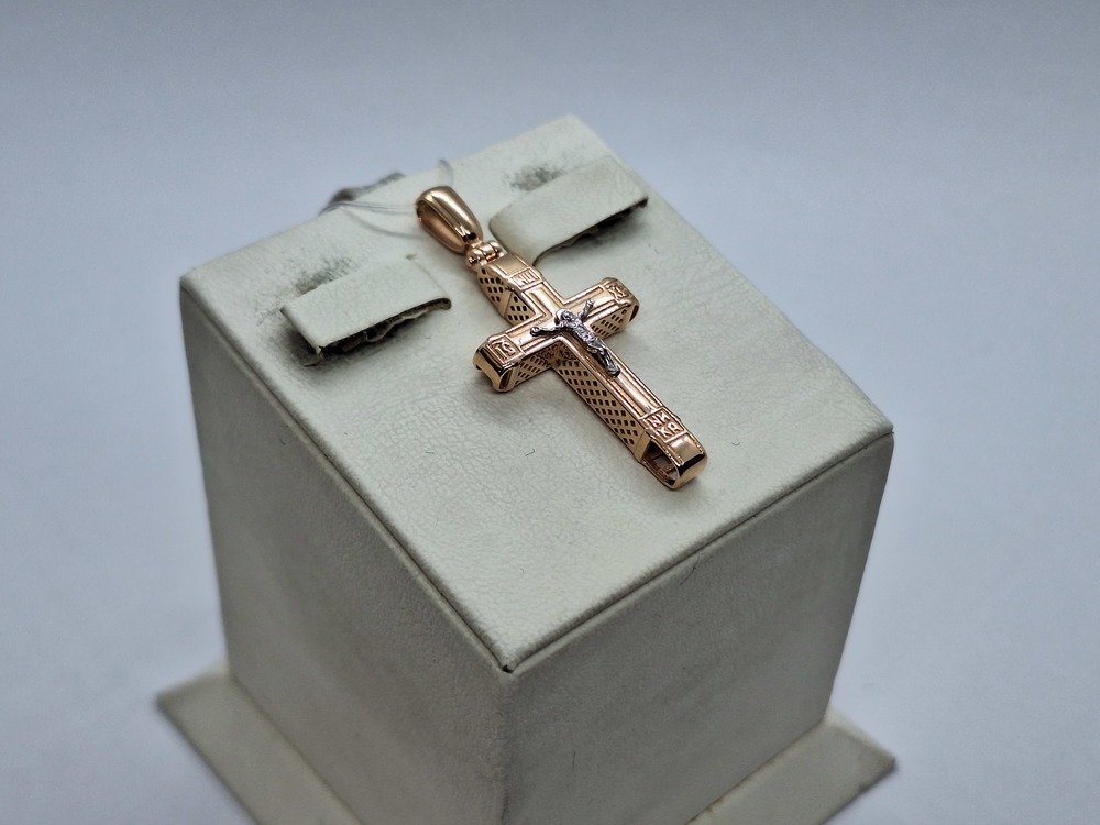 ПОДВЕСКА КРЕСТ без камня (Au 585)