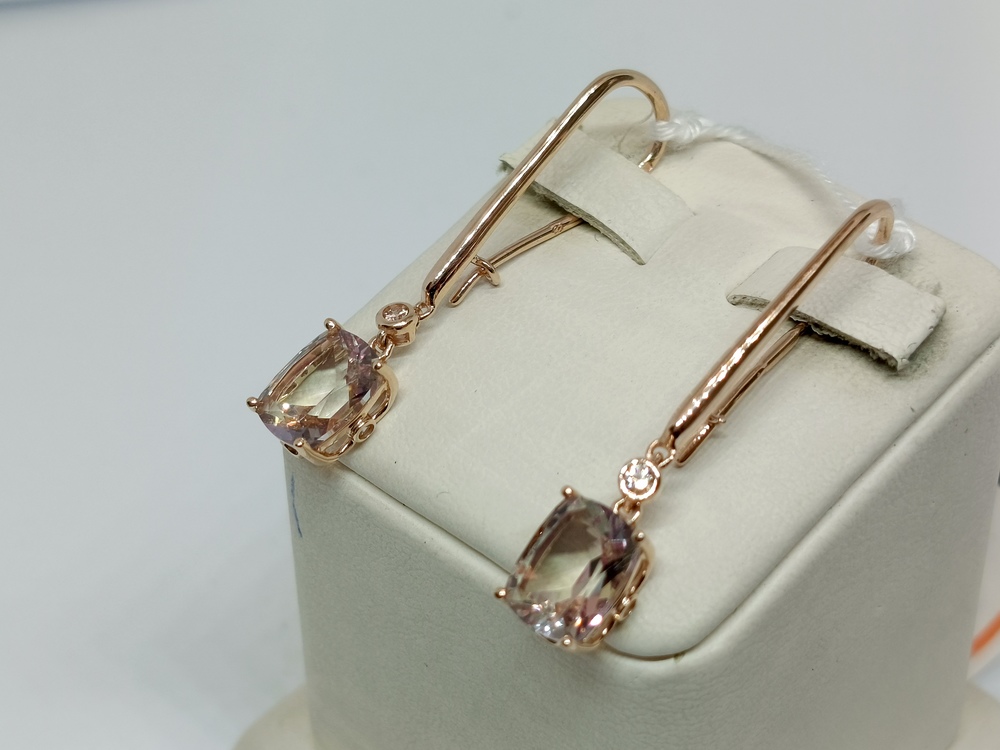 СКМИ585 СЕРЬГИ С КАМНЯМИ (Au 585)