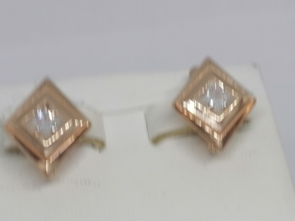 СЕРЬГИ С КАМНЕМ (Au 585)