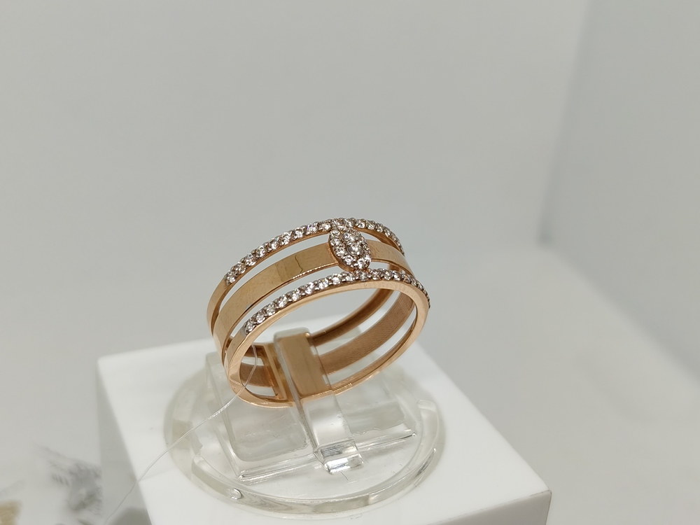 КОЛЬЦО С КАМНЯМИ (Au 585)