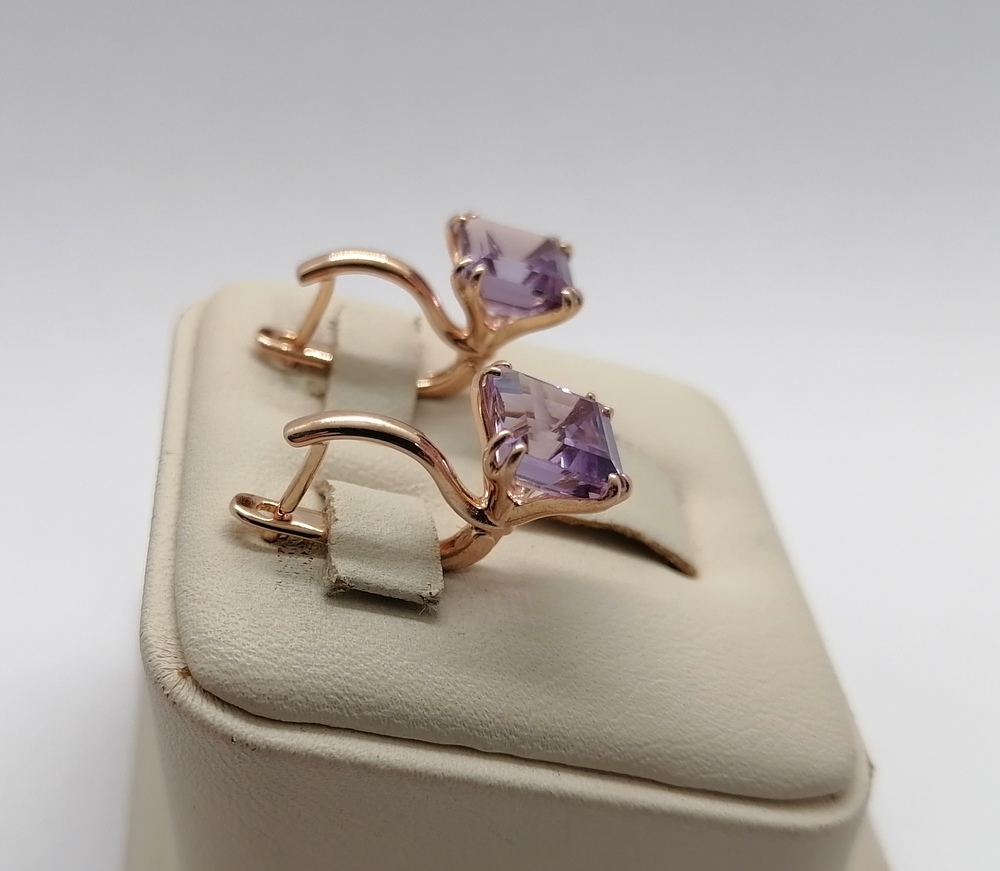 СЕРЬГИ С КАМНЕМ (Au 585)