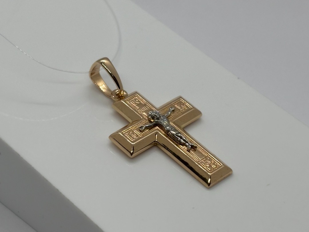 ПОДВЕСКА КРЕСТ без камня (Au 585)
