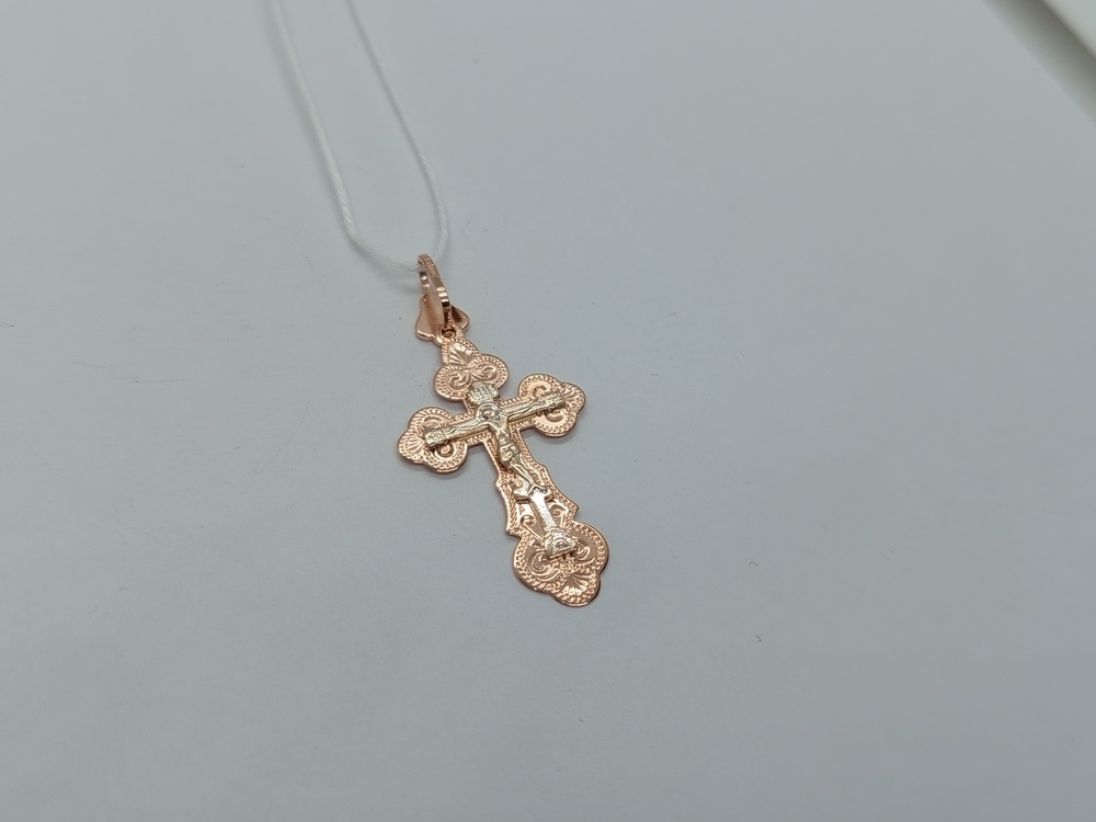 ПОДКБК585 ПОДВЕСКА КРЕСТ БЕЗ КАМНЯ (Au 585)