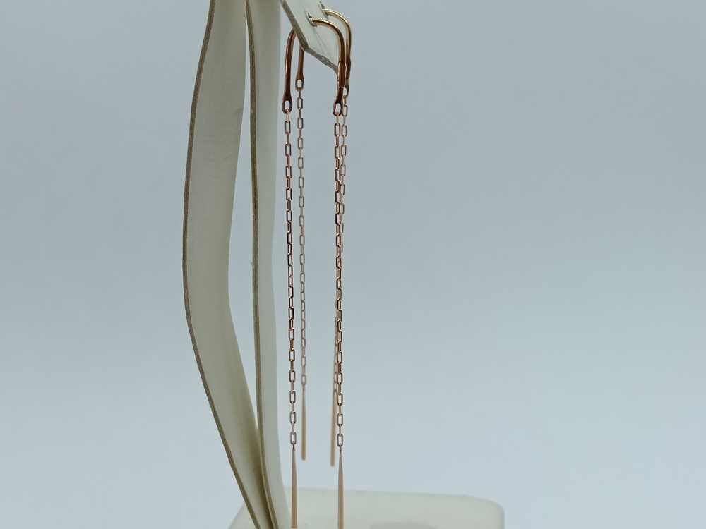 029806 СЕРЬГИ ПРОДЕВКИ без камня (Au 585)