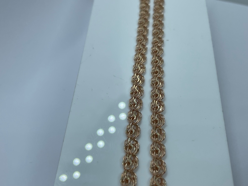 ЦЕПЬ ПУСТОТЕЛАЯ Роза (Au 585)