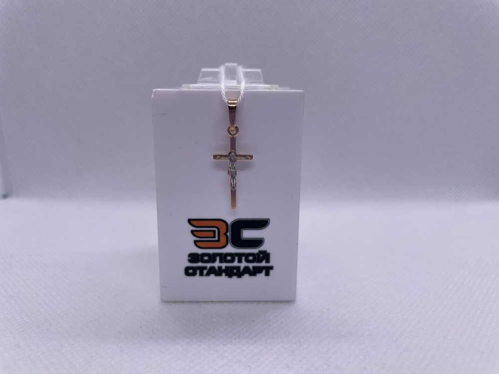 ПОДКБК585 ПОДВЕСКА КРЕСТ БЕЗ КАМНЯ (Au 585)