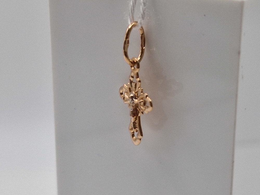 ПОДКБК585 ПОДВЕСКА КРЕСТ БЕЗ КАМНЯ (Au 585)