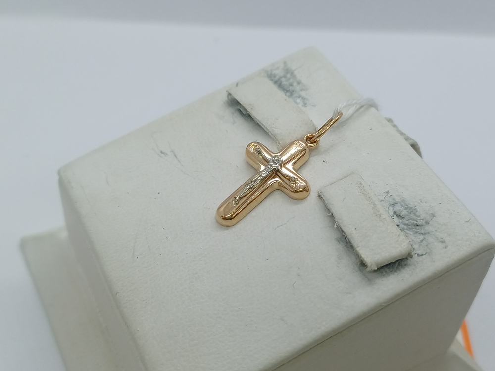 ПОДВЕСКА КРЕСТ БЕЗ КАМНЯ (Au 585)