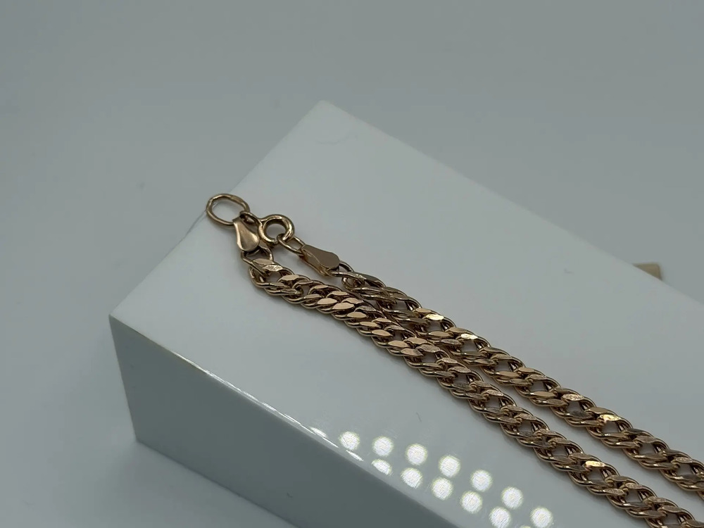 ЦЕПЬ ПУСТОТЕЛАЯ Ромб двойной (Au 585)