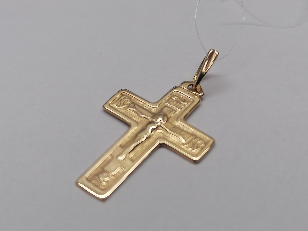 ПОДВЕСКА КРЕСТ без камня (Au 585)