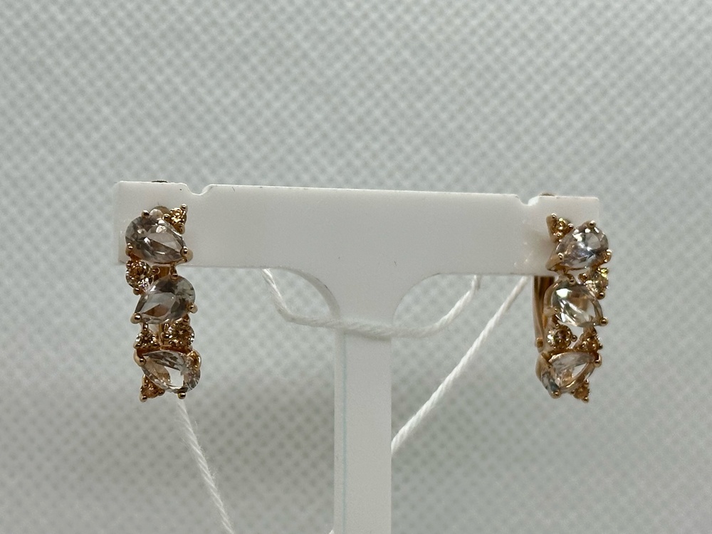 СКМИ585 СЕРЬГИ С КАМНЯМИ (Au 585)