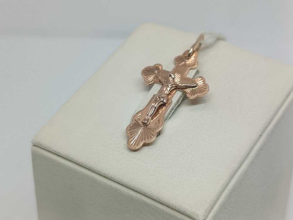 ПОДКБК585 ПОДВЕСКА КРЕСТ БЕЗ КАМНЯ (Au 585)