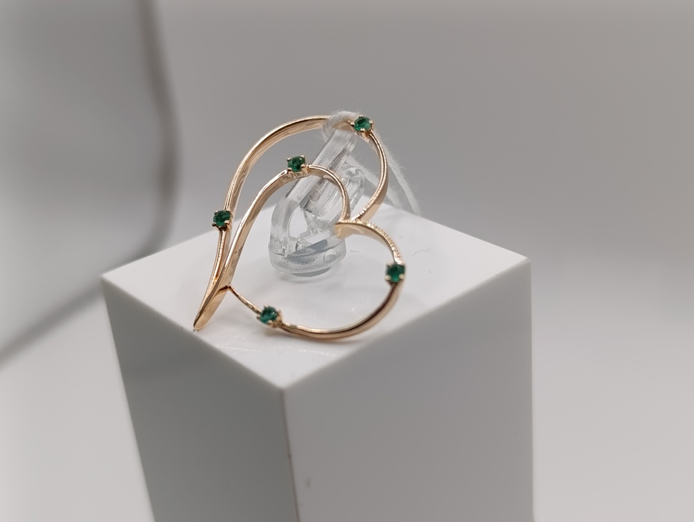 ПОДКМИ585 ПОДВЕСКА С КАМНЯМИ (Au 585)