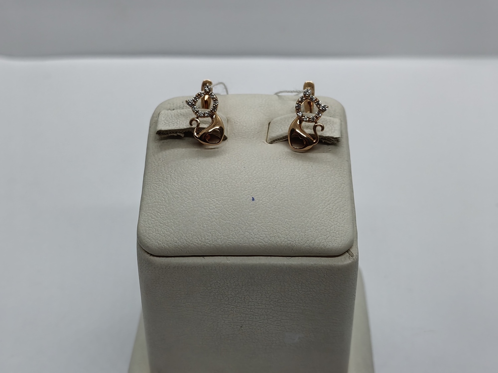 СКМИ585 СЕРЬГИ С КАМНЯМИ (Au 585)