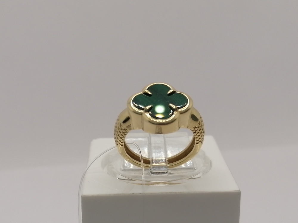 КОЛЬЦО МАЛАХИТ (Au 585)