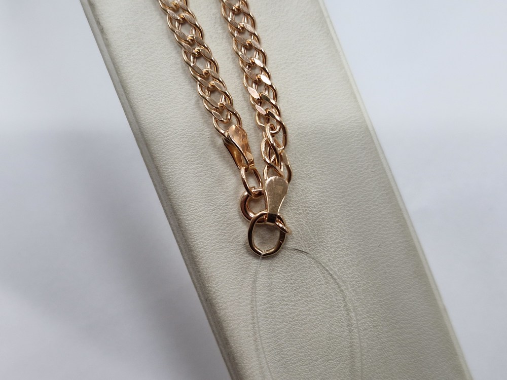 ЦЕПЬ ПУСТОТЕЛАЯ Ромб двойной (Au 585)