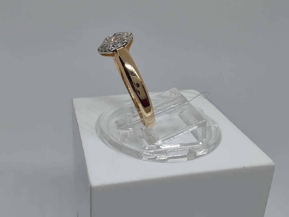 КОЛЬЦО С КАМНЯМИ (Au 585)