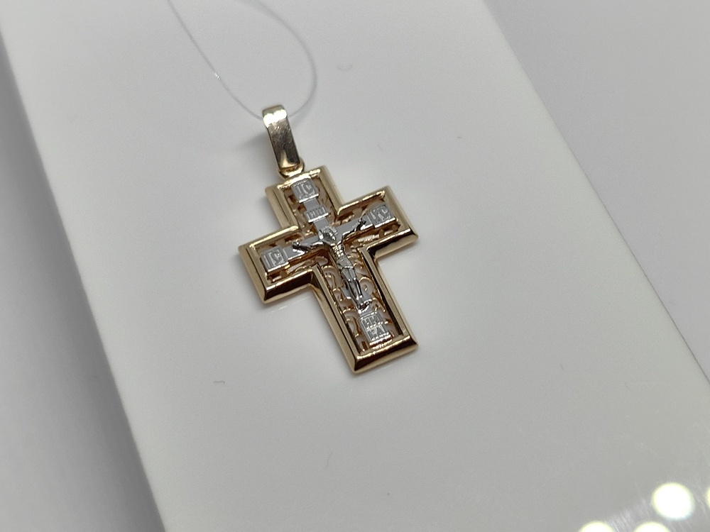 ПОДВЕСКА КРЕСТ без камня (Au 585)
