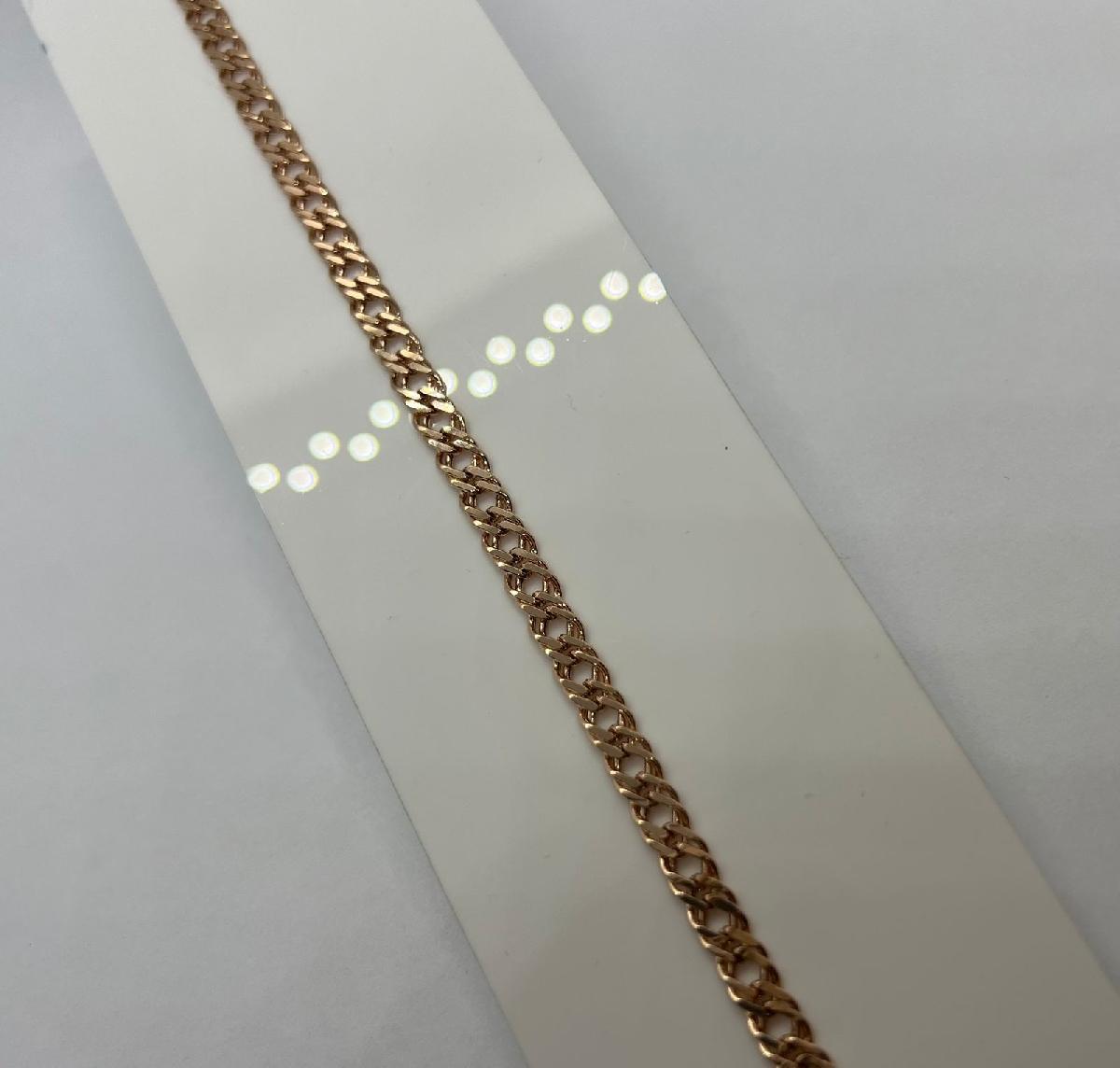 611108023 БРАСЛЕТ ПУСТОТЕЛЫЙ Ромб двойной (Au 585)