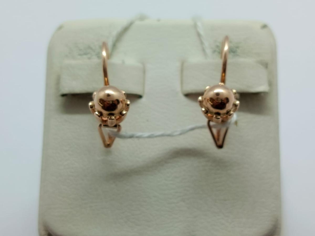 СПТ585 СЕРЬГИ С ПЕТЕЛЬКОЙ (Au 585)