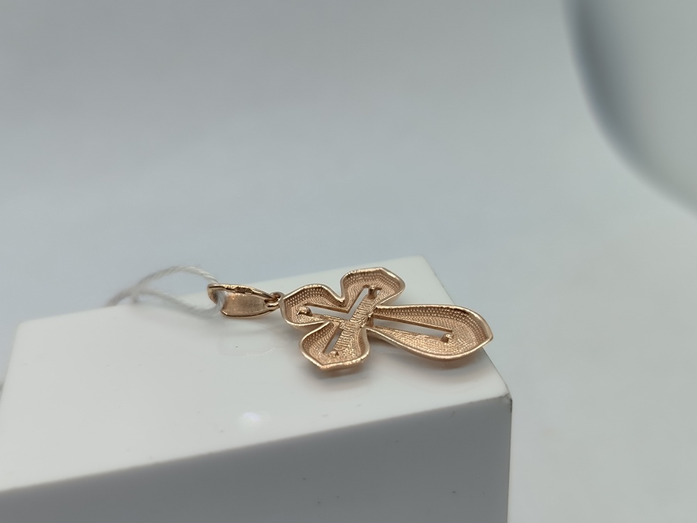 ПОДКБК585 ПОДВЕСКА КРЕСТ БЕЗ КАМНЯ (Au 585)