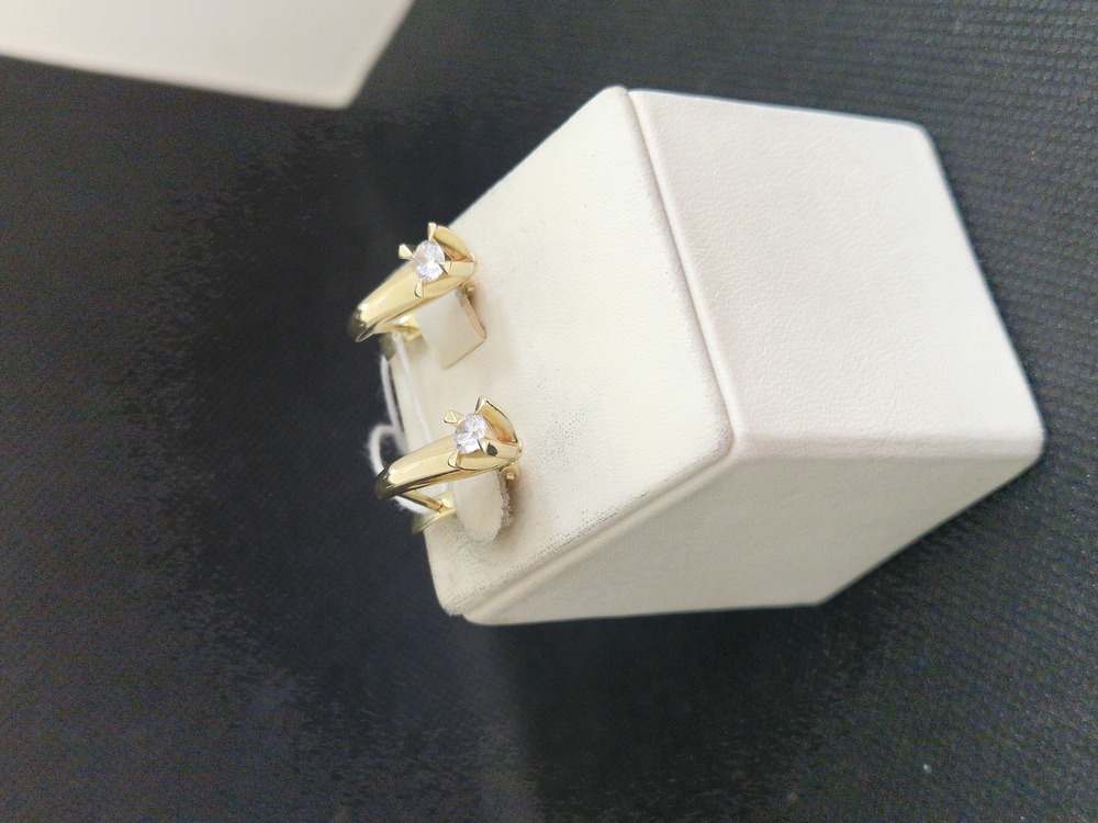 СКМ500 СЕРЬГИ С КАМНЕМ (Au 500)