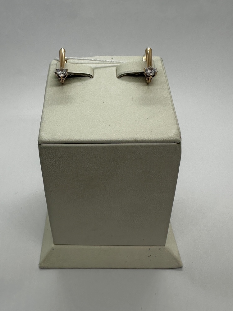 СКМ585 СЕРЬГИ С КАМНЕМ (Au 585)