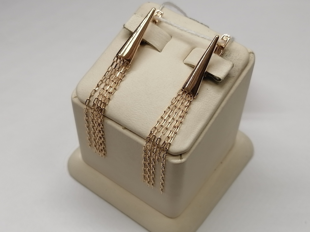 СБКМ585 СЕРЬГИ БЕЗ КАМНЯ (Au 585)